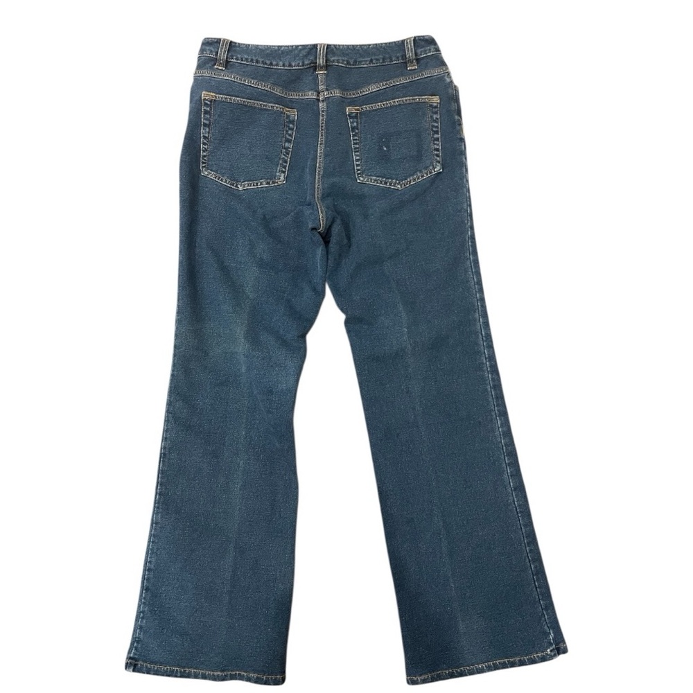 J. Jill Dark Blue Flare Stretch Jeans Size 10 - Picture 2 of 5